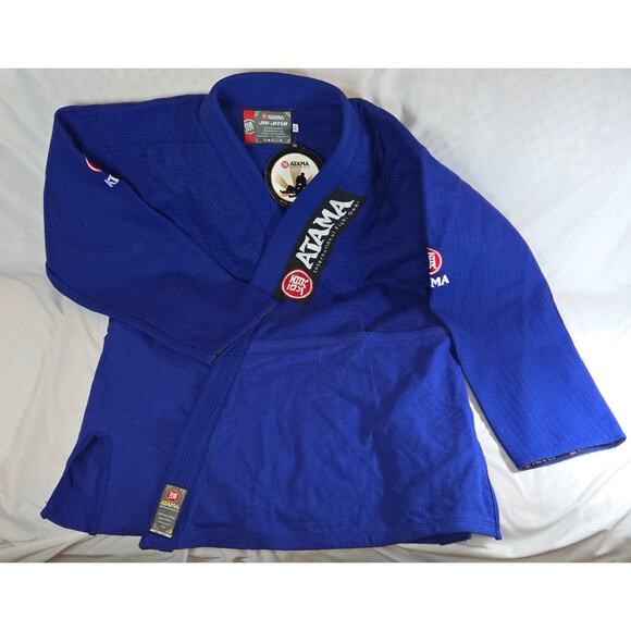 Atama Gold Pearl Weave Brazilian Jiu Jitsu Gi Blue Men’s Size A5 New With Tags - Picture 1 of 16